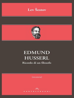cover image of Edmund Husserl
